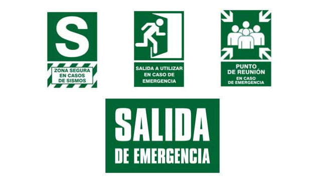 senales de seguridad en caso de sismo