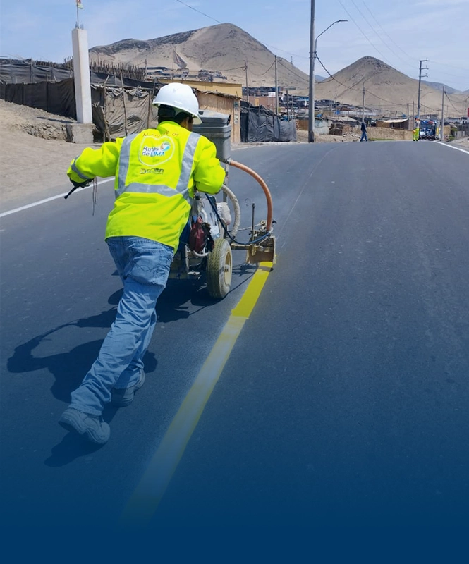 demarcacion horizontal de pavimento peru ccima senalizaciones