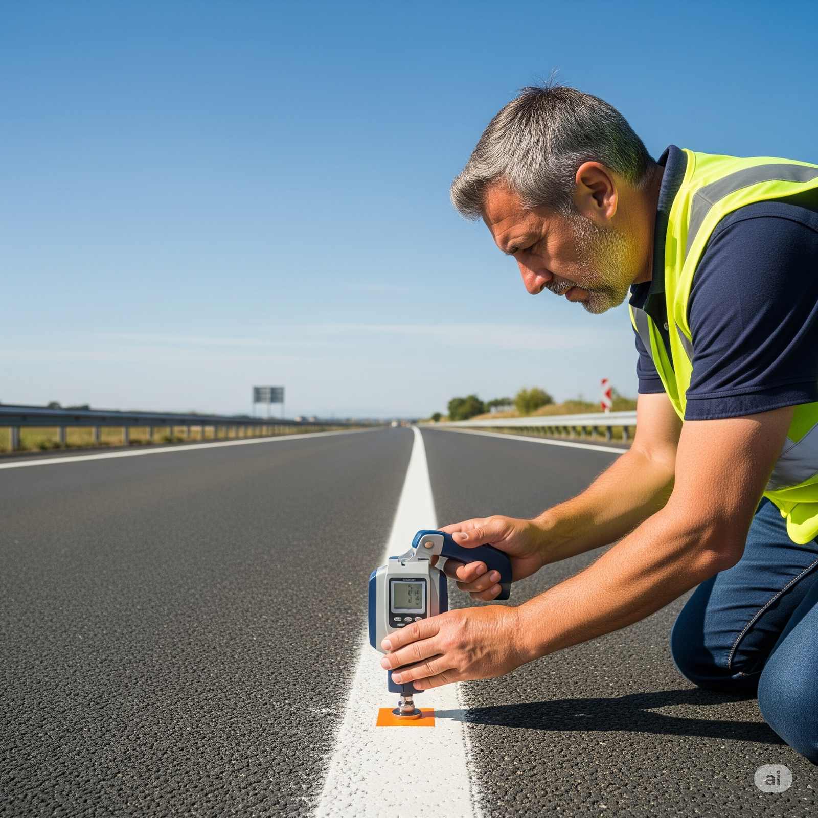 Tekno: La Fórmula Acrílica de Secado Rápido que Supera el Tráfico Pesado de Lima y Arequipa 4 Medición de calidad de Pintura Tráfico Tekno en almacén de Arequipa