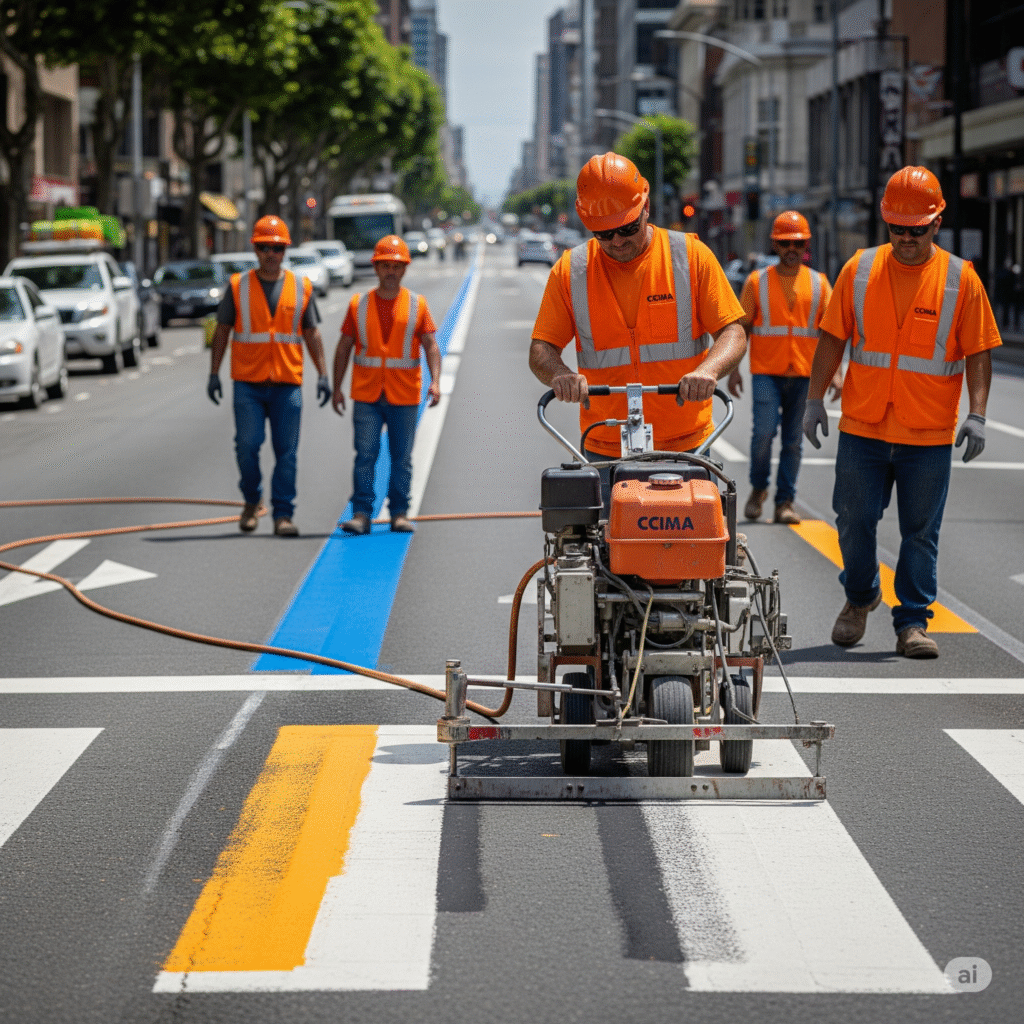 Repintar vía urbana 1 repintar via urbana mantenimiento ccimasenalizaciones peru