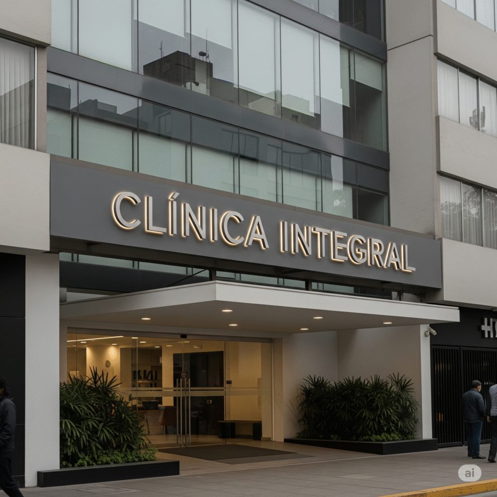 Tu Clínica Inspira Confianza desde la Fachada 1 letras corporeas clinicas ccimasenalizaciones peru