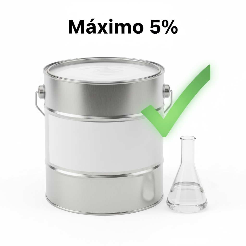 El Secreto para no Fallar la Demarcación MTC: La Regla del 5% en la Dilución de su Pintura de Tráfico. 1 dilucion pintura de trafico proporciones ccimasenalizaciones peru