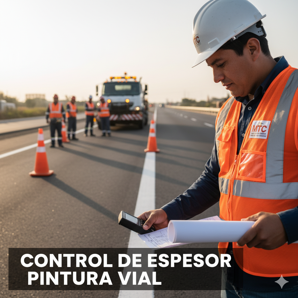 Medición Crítica: Por Qué Unas Pocas Micras de Diferencia en el Espesor de la Pintura Vial Pueden Costarle Años de Durabilidad MTC. 1 espesor pintura de trafico micras alto ccimasenalizaciones peru