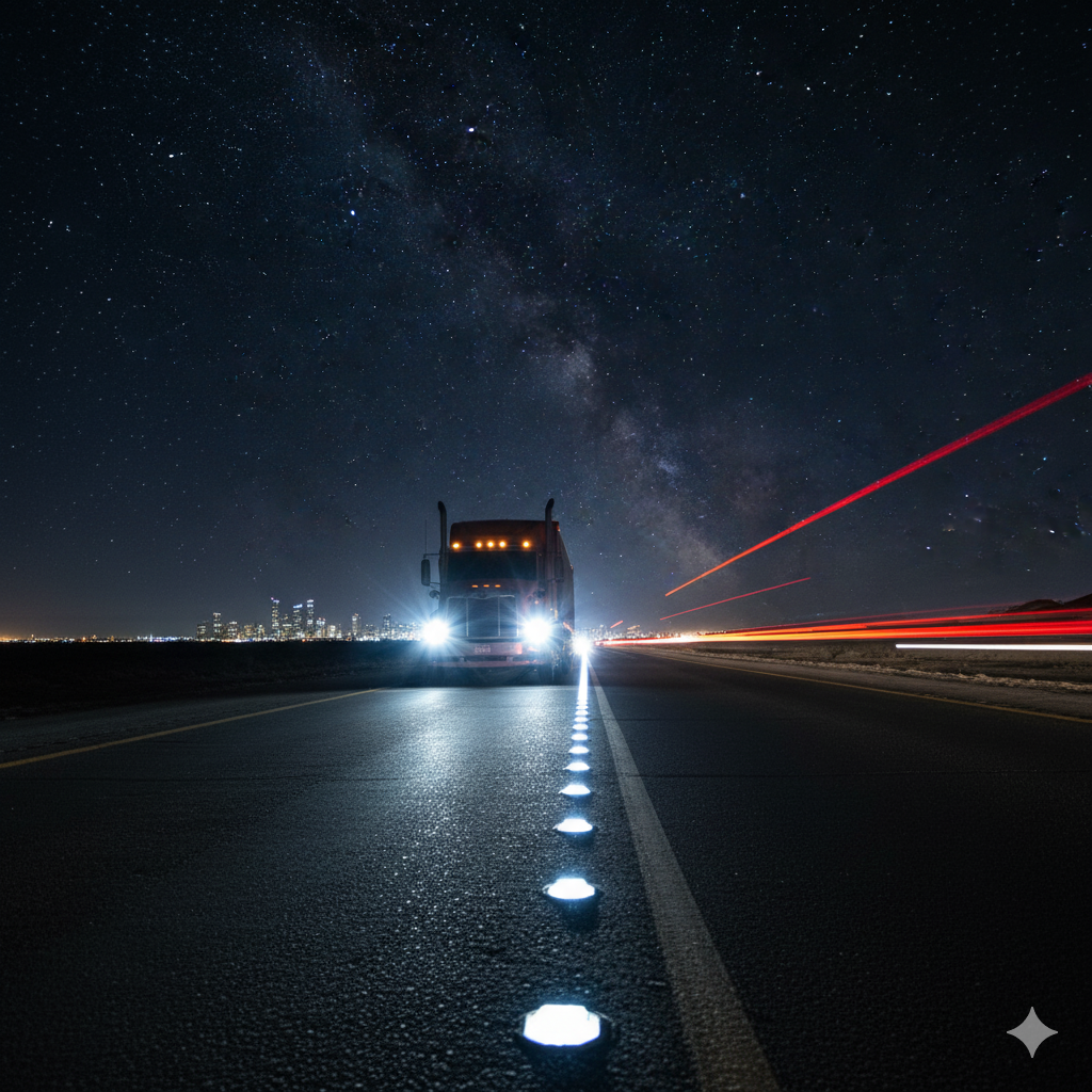 ¿Por Qué la Luz de los Ojos de Gato Viales es la Mejor Inversión Contra los Accidentes Nocturnos en Autopistas? 1 ojos de gato vial carreteras peru ccimasenalizaciones peru