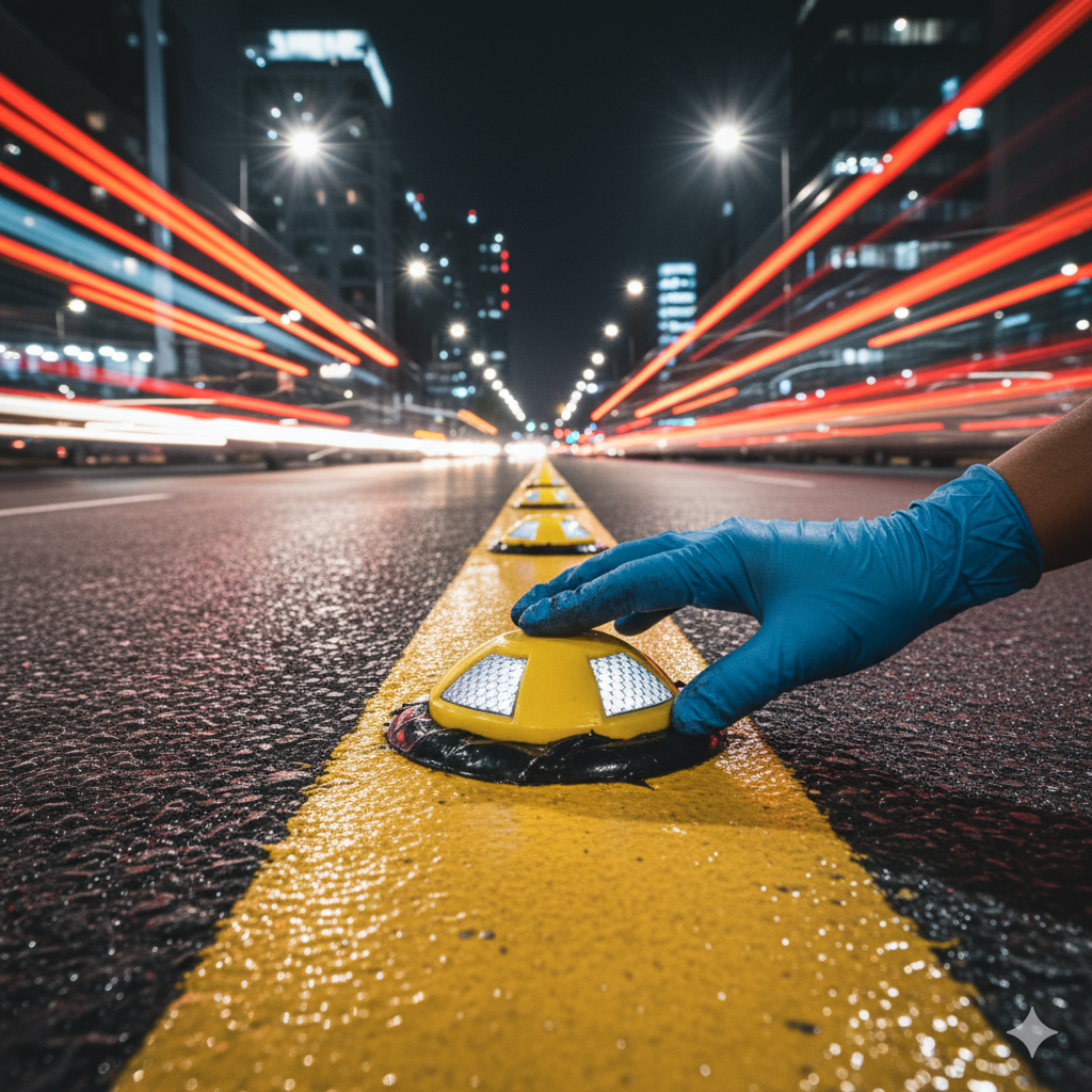 ¿Cansado del Caos Nocturno? Descubre Cómo la Tacha Reflectiva Transforma las Calles de Lima y Arequipa. 1 tacha reflectiva vial ciudades ccimasenalizaciones peru