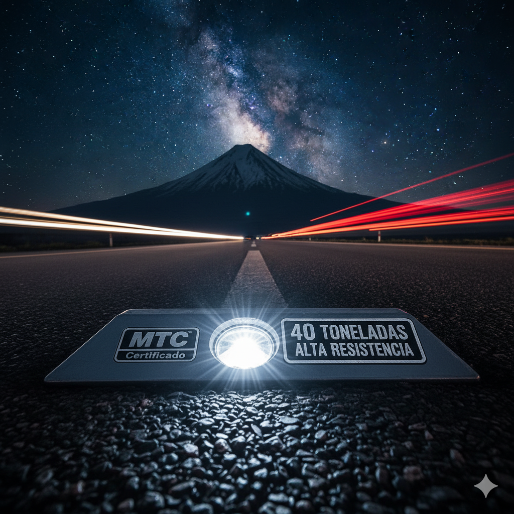 No Deje al Azar la Noche: Por Qué las Tachas de Aluminio son la Inversión Más Segura en la Red Vial. 1 tachas reflectivas en carreteras seguridad ccimasenalizaciones peru