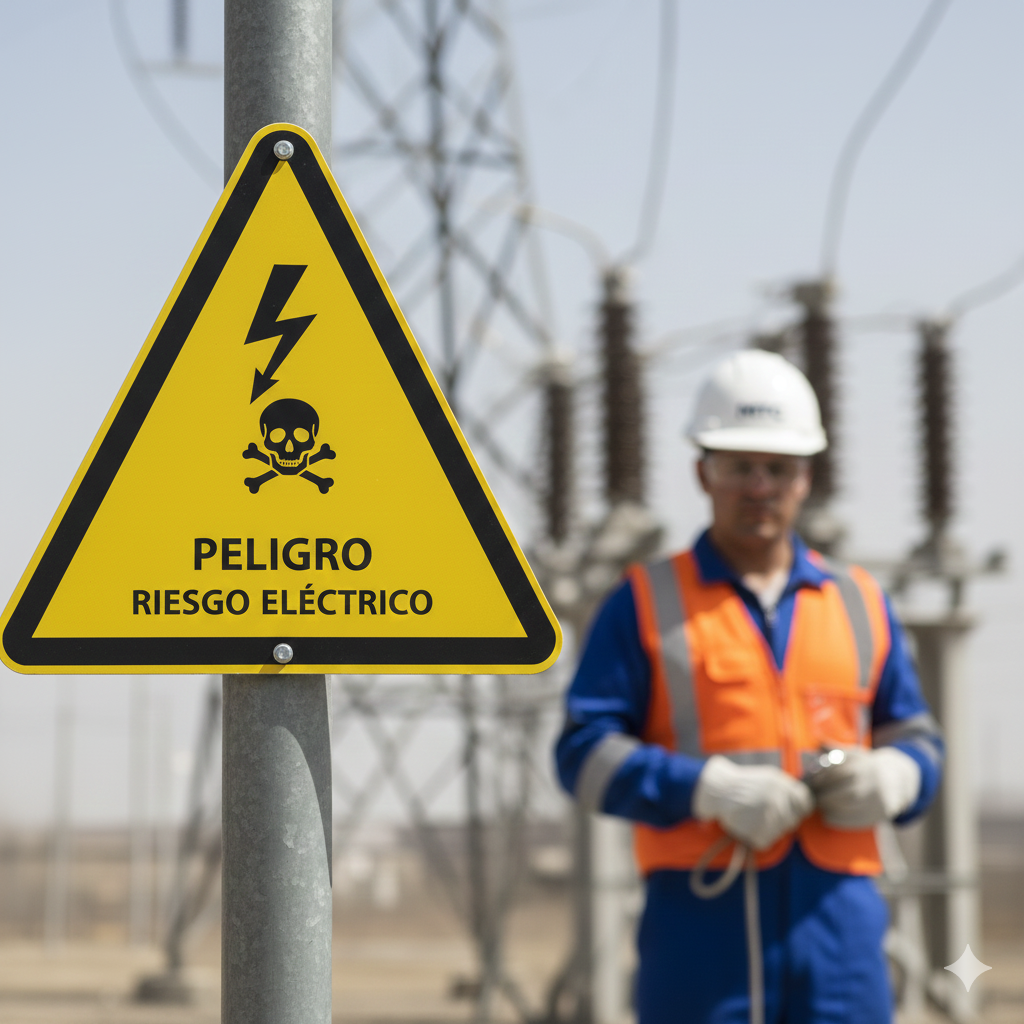 ¿Tus señales realmente protegen? Descubre cómo funcionan los letreros que salvan vidas. 2 especialista en Lima explicando cómo funcionan los letreros para prevenir accidentes en una planta industrial líder de valor