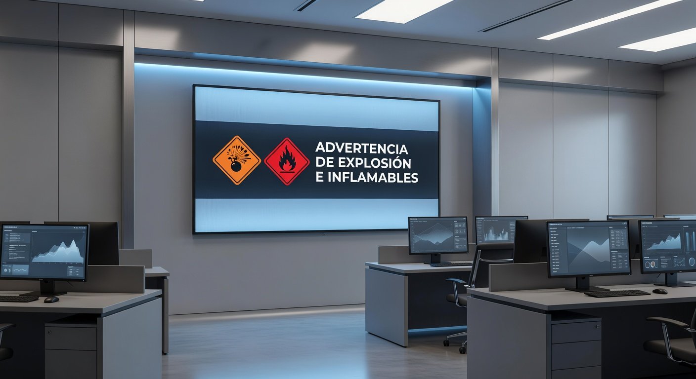 Advertencia de explosión e inflamables: Imagen principal