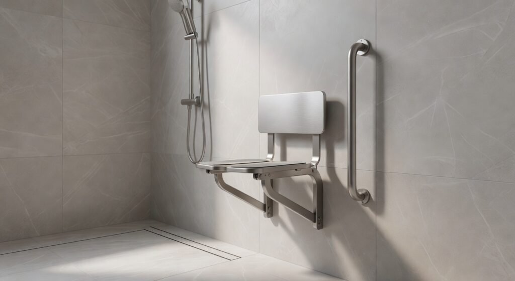 Asientos en duchas accesibles normativa y diseño