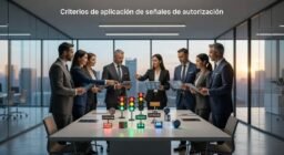 Criterios de aplicación de señales de autorización