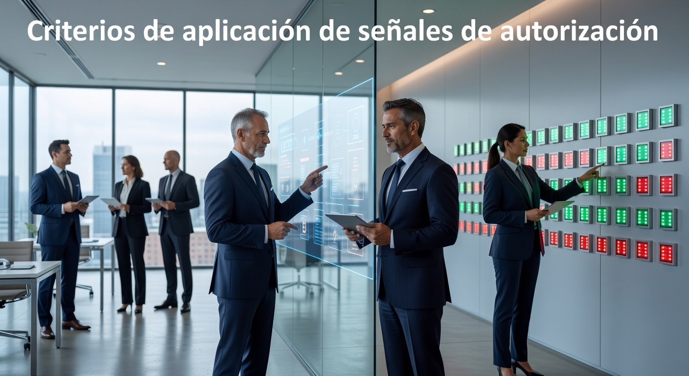 Criterios de aplicación de señales de autorización: Imagen principal