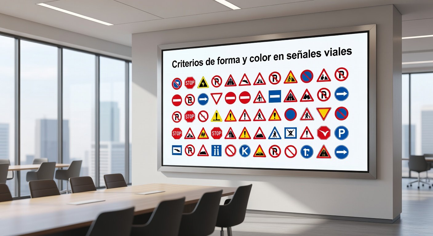 Criterios de forma y color en señales viales: Imagen principal