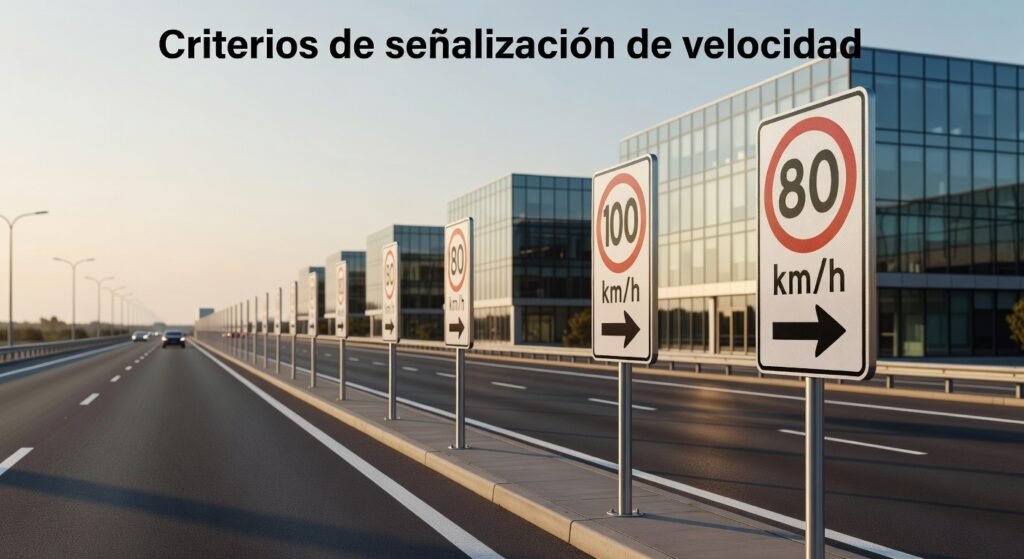 Criterios de señalización de velocidad