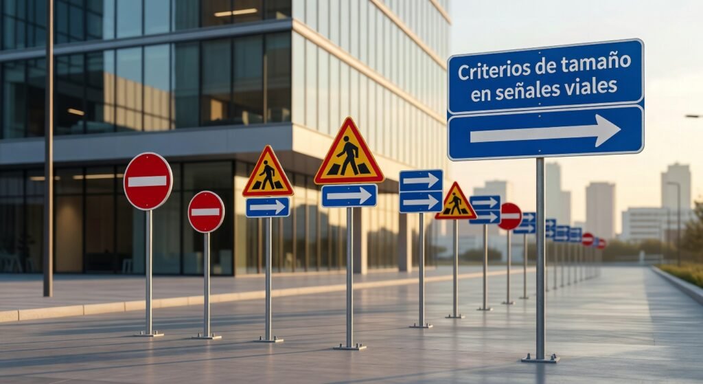 Criterios de tamaño en señales viales