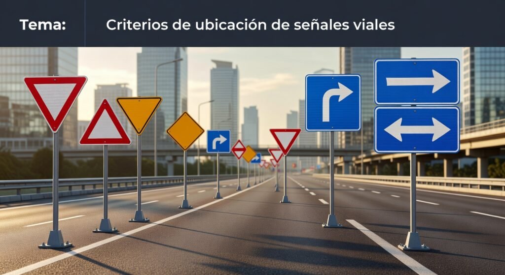 Criterios de ubicación de señales viales