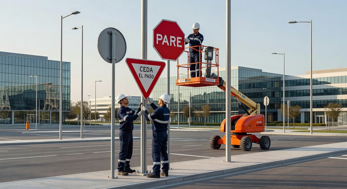 Instalación de señales PARE y CEDA EL PASO: Imagen principal