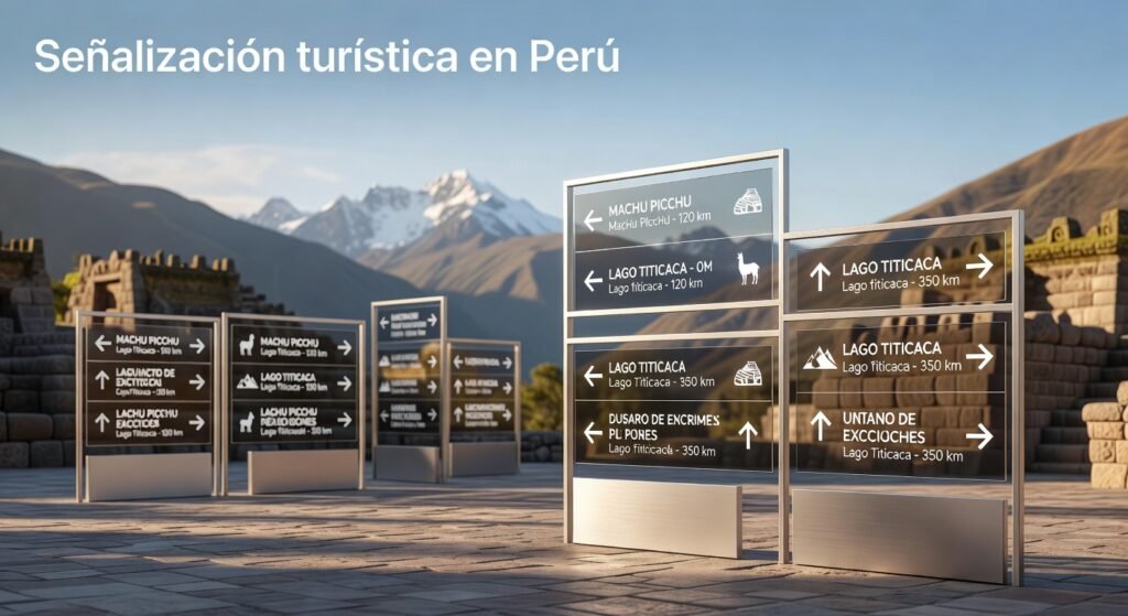 Señalización turística en Perú