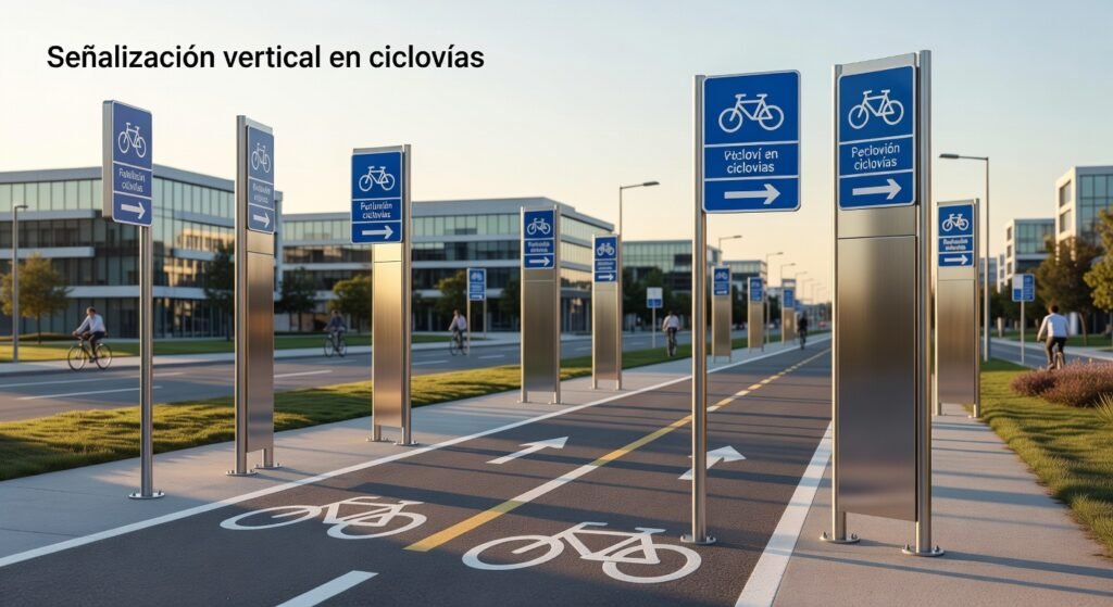 Señalización vertical en ciclovías