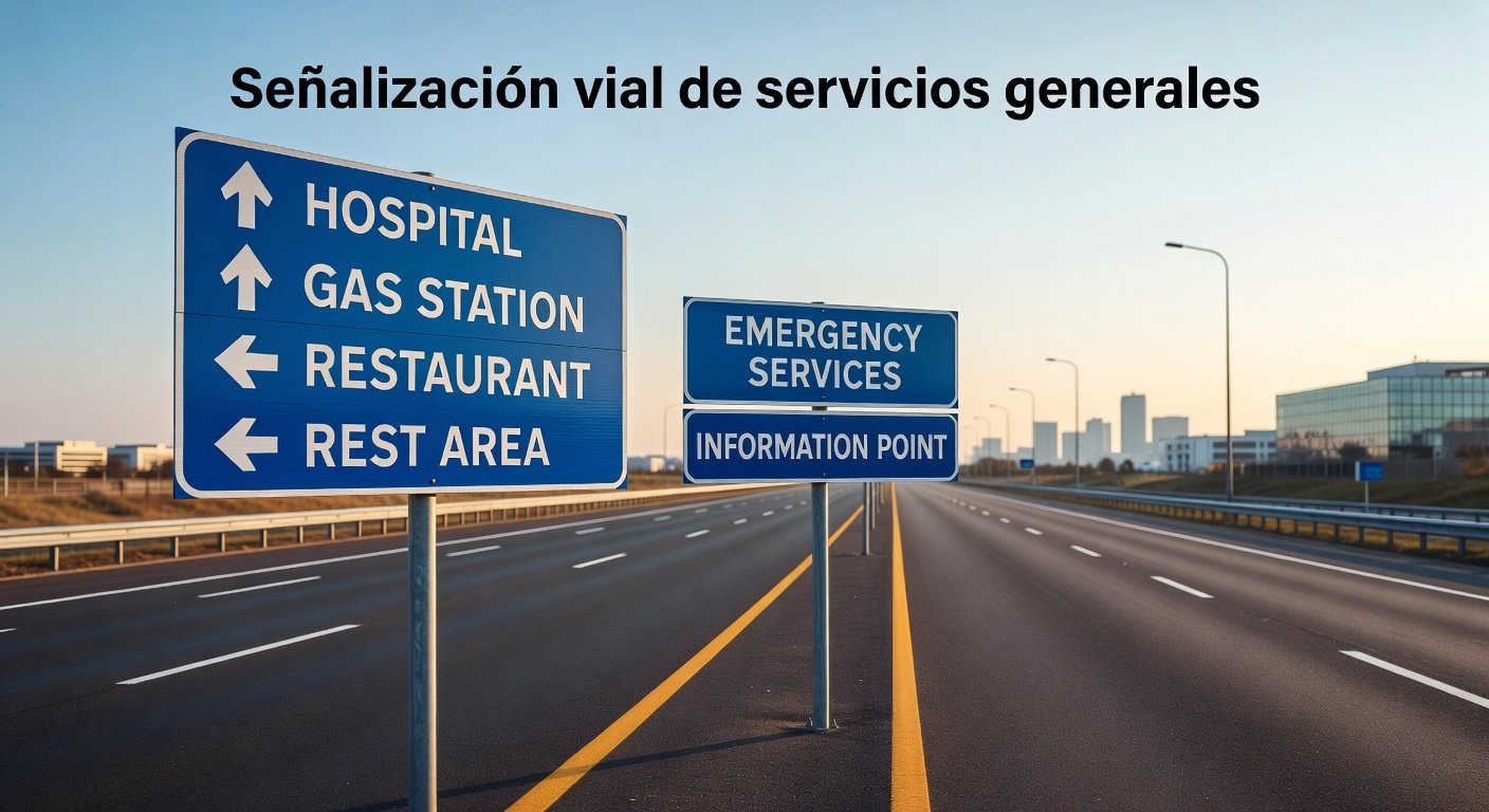 Señalización vial de servicios generales