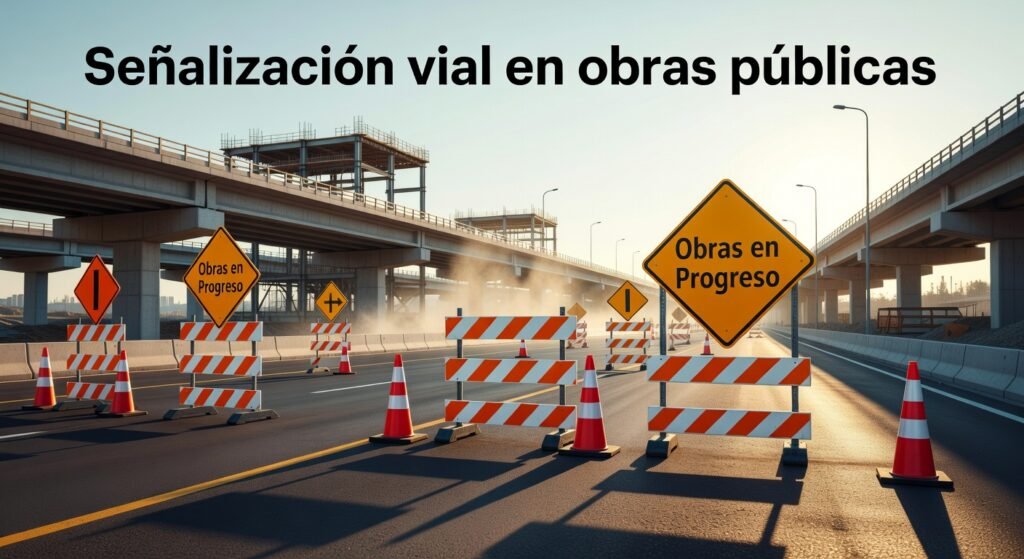 Señalización vial en obras públicas