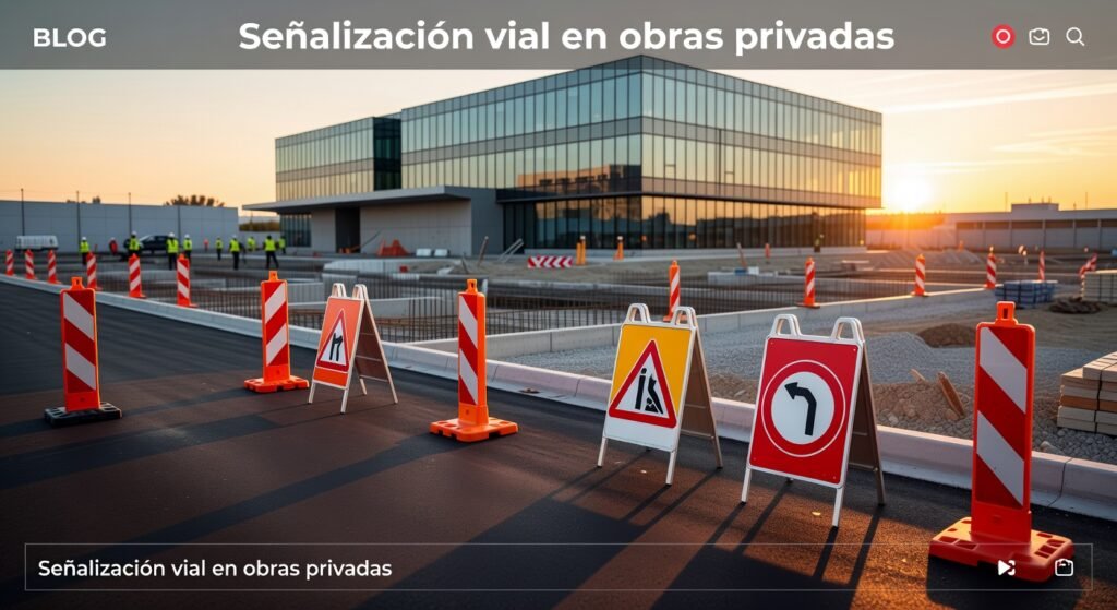 Señalización vial en obras privadas