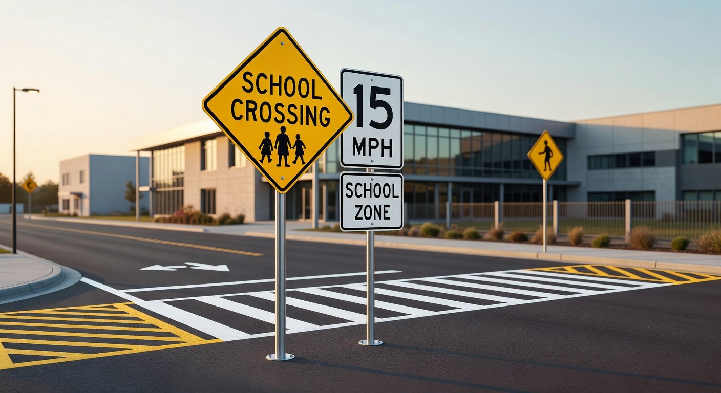 Señalización vial en zonas escolares