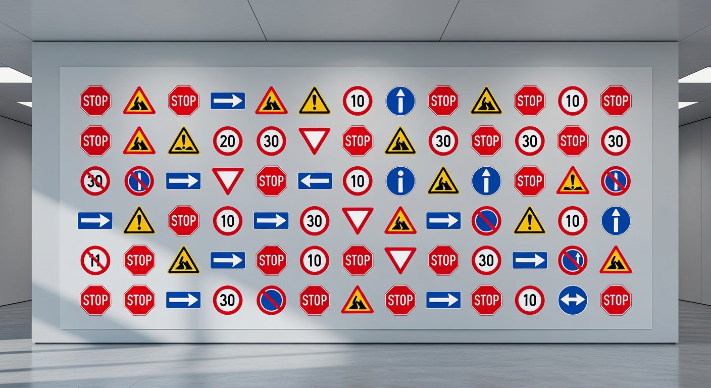 Símbolos normalizados en señalización vial: Imagen principal