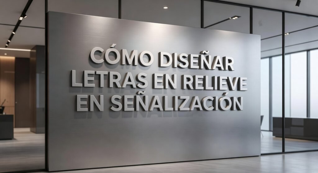Cómo diseñar letras en relieve en señalización