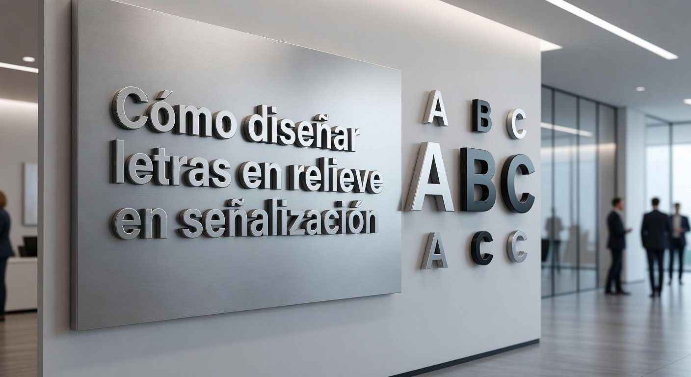 Cómo diseñar letras en relieve en señalización: Concepto visual