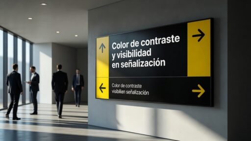 Color de contraste y visibilidad en señalización