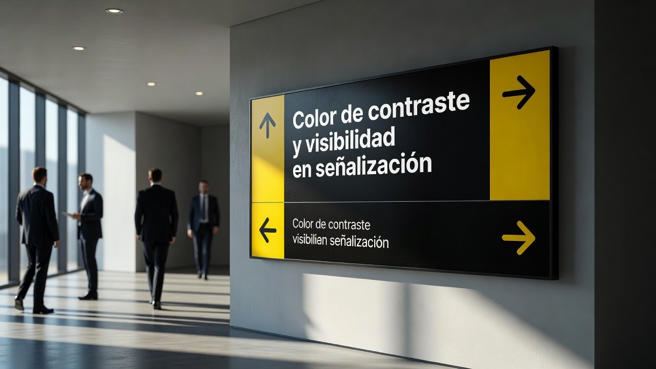 Color de contraste y visibilidad en señalización