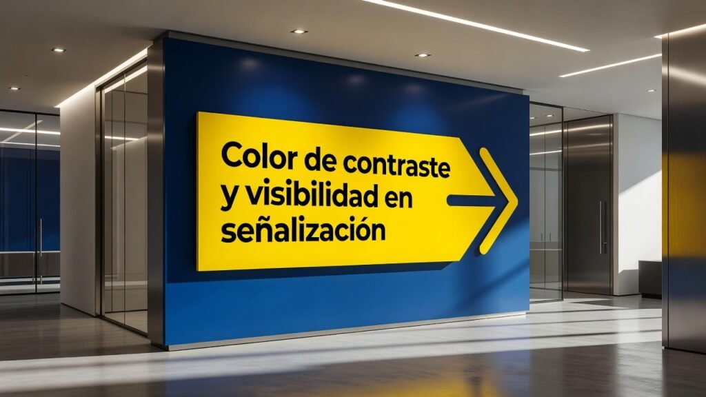 Color de contraste y visibilidad en señalización