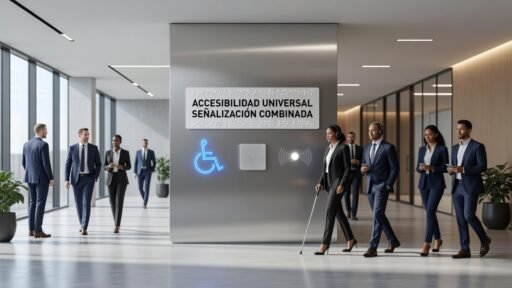 Combinación de señalización para accesibilidad universal