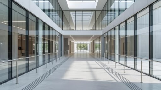 Concepto de ruta accesible en edificaciones modernas
