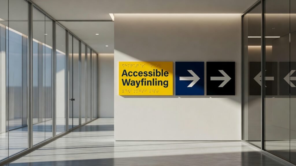 Contraste cromático en señalización accesible