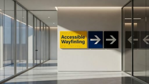 Contraste cromático en señalización accesible