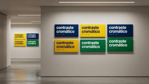 Contraste cromático en señalización accesible