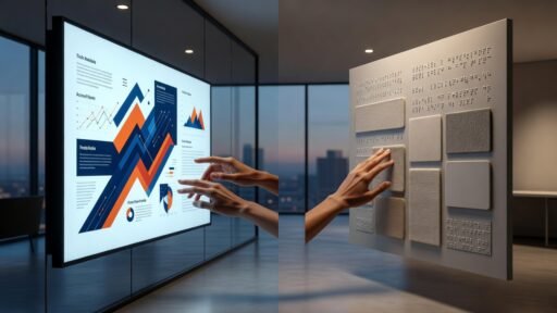 Contraste visual vs táctil en accesibilidad diferencias