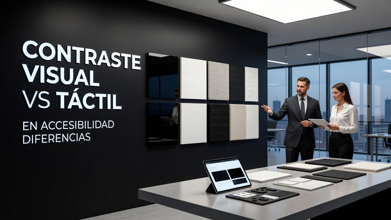 Contraste visual vs táctil en accesibilidad diferencias: Imagen principal