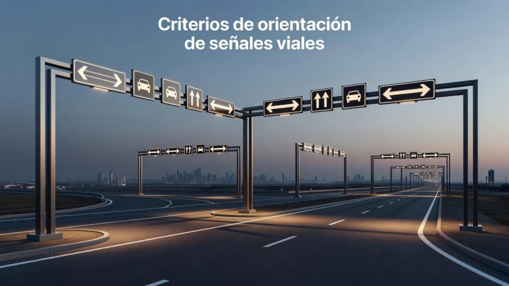 Criterios de orientación de señales viales