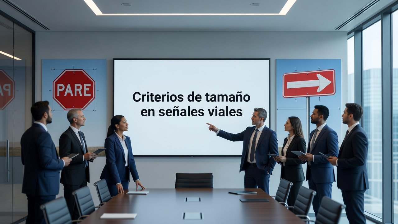 Criterios de tamaño en señales viales: Imagen principal