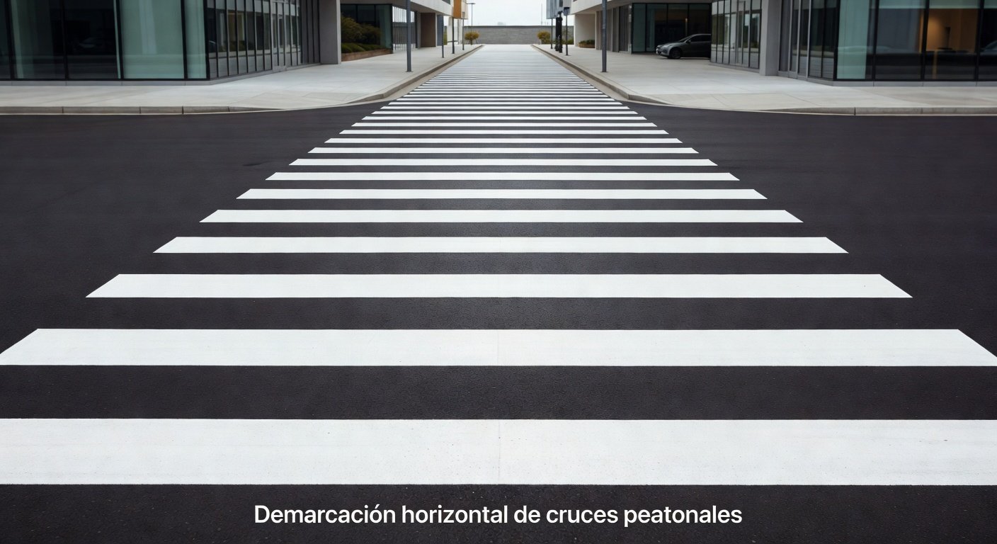 Demarcación horizontal de cruces peatonales: Imagen principal