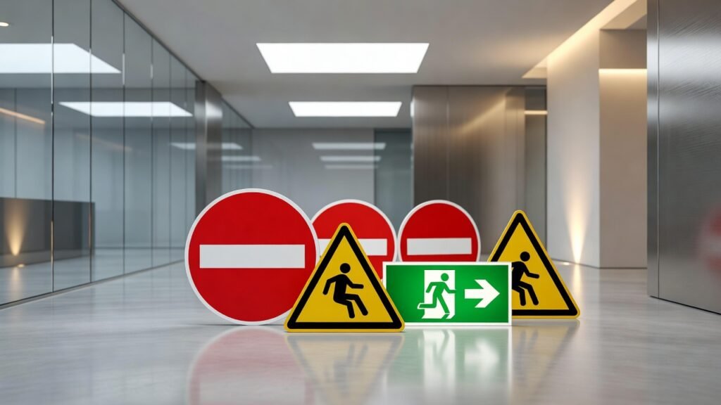 Forma, color y mensaje en las señales de seguridad
