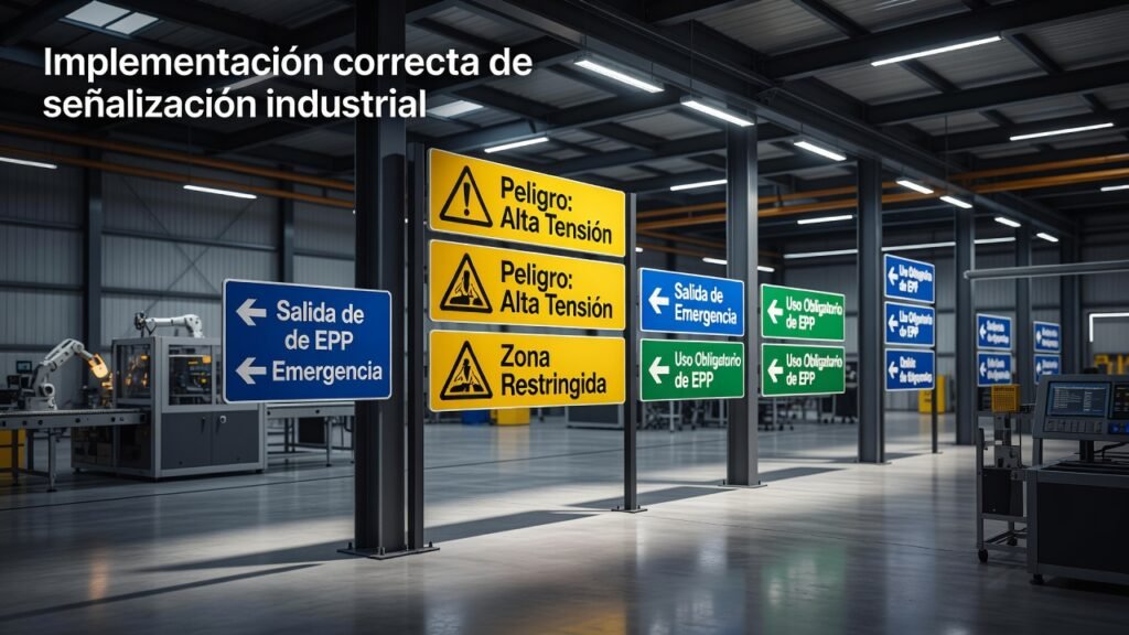Implementación correcta de señalización industrial