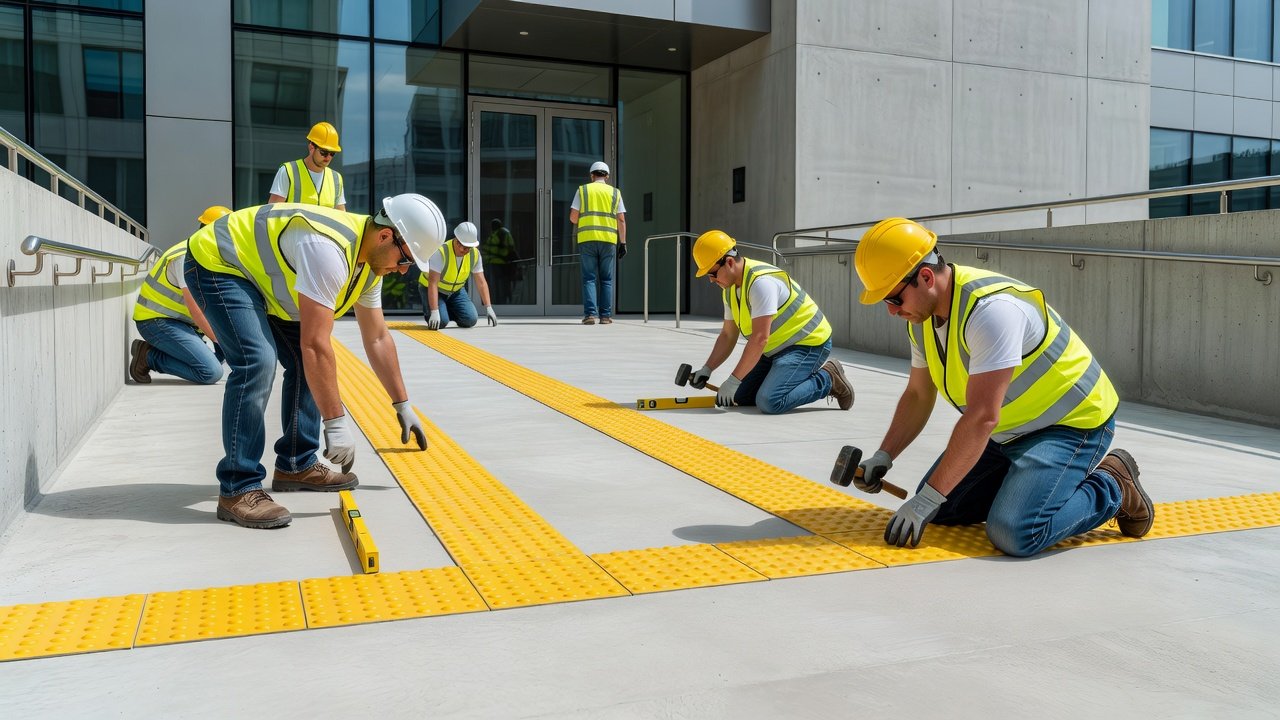 Instalación de pavimentos táctiles en rampas: Imagen principal