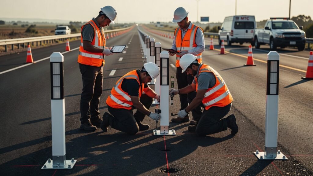 Postes delineadores: instalación técnica según normativa MTC