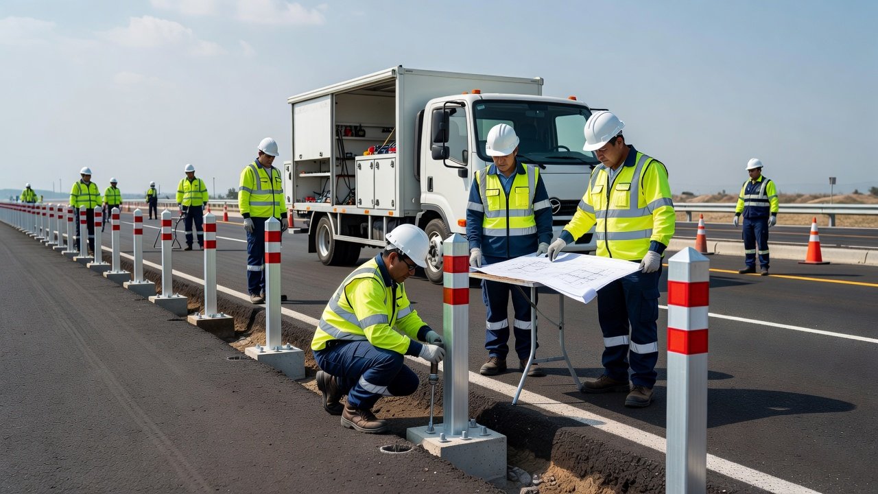 Postes delineadores: instalación técnica según normativa MTC: Imagen principal