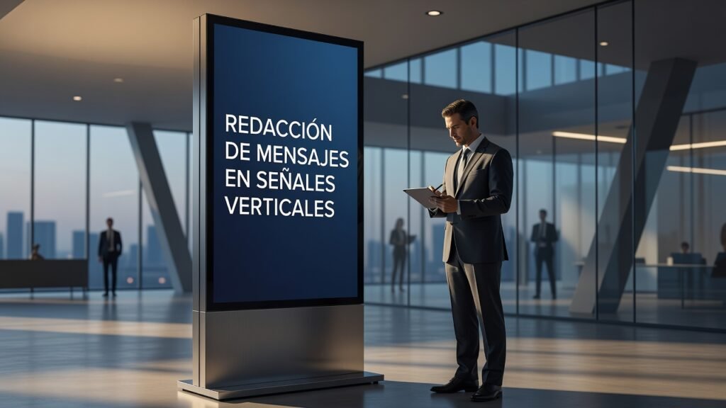 Redacción de mensajes en señales verticales