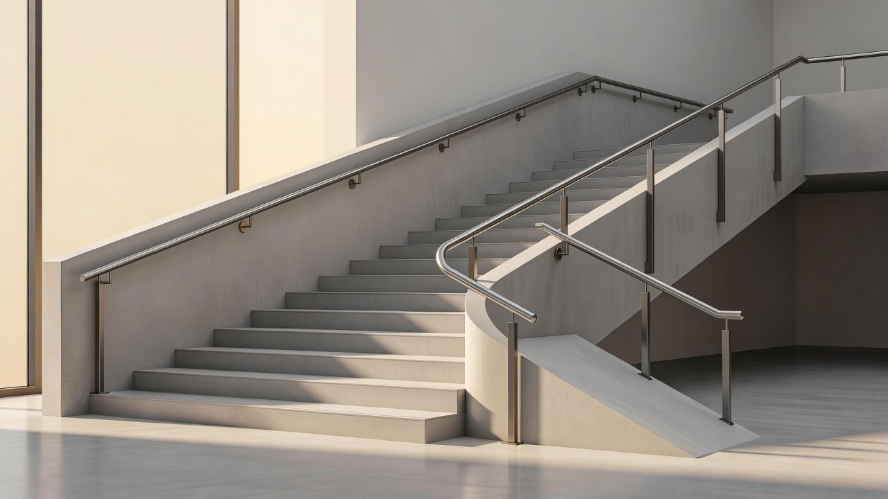 Requisitos de pasamanos en escaleras y rampas