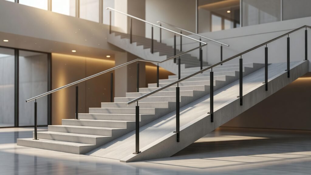 Requisitos de pasamanos en escaleras y rampas